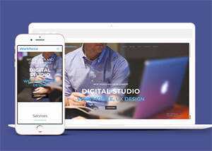 简洁网页设计工作室网站模板 - 项目资源网