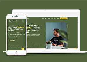 绿色商业咨询公司网页模板下载 - 项目资源网