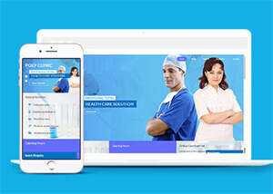 宽屏专业医疗机构网站模板下载 - 项目资源网