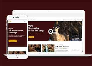 宽屏电影预告片类网站模板下载 - 项目资源网