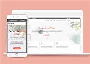 简约营销业务展示响应式网页模板 - 项目资源网