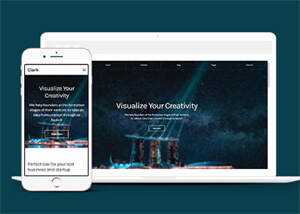 响应式简洁导航全屏响应式模板 - 项目资源网