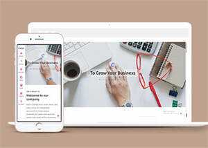 左侧固定导航简洁网站模板下载 - 项目资源网