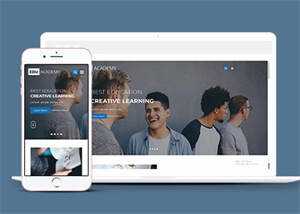 右侧导航隐藏教育类网站模板 - 项目资源网