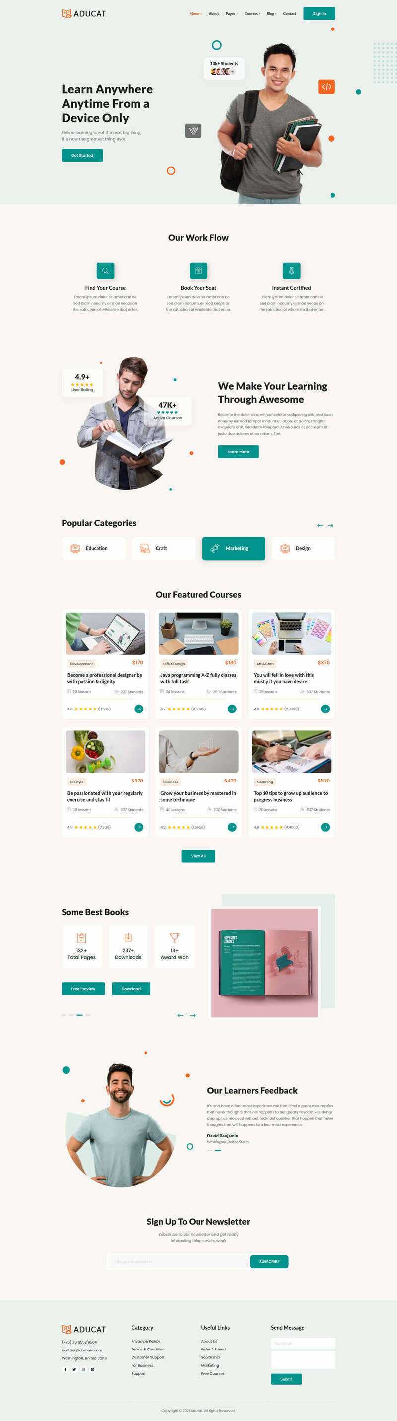 Bootstrap5响应式在线课程教育网页模板 - 项目资源网