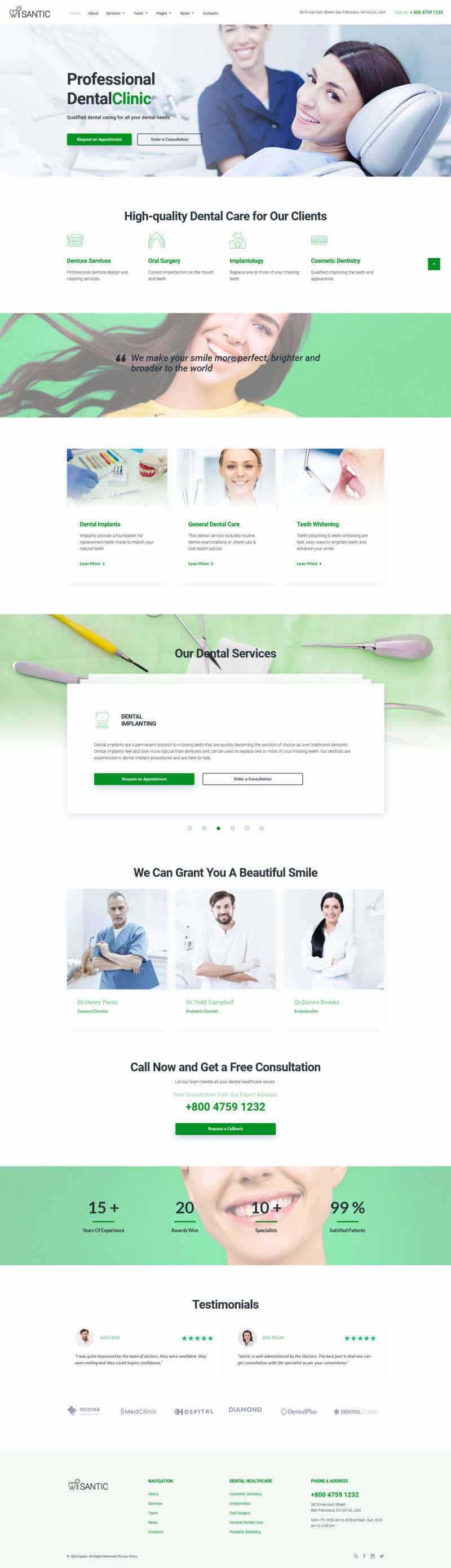 bootstrap牙科整形医院官网HTML5模板 - 项目资源网