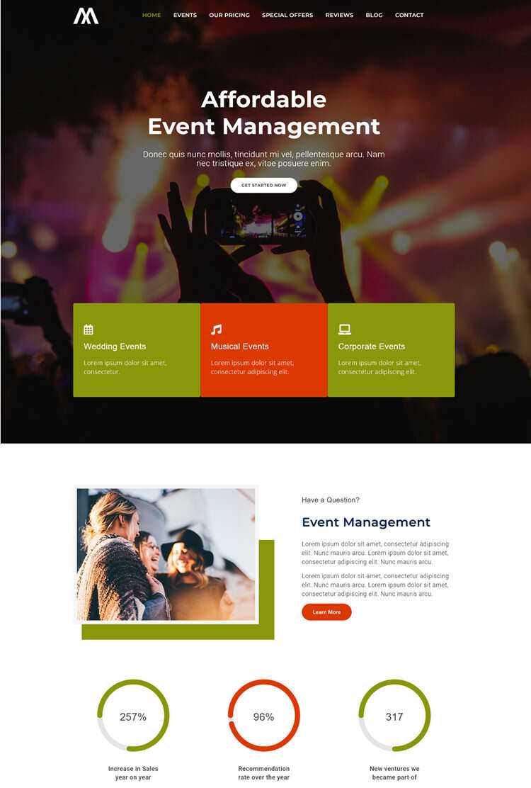 各类活动策划公司网站html5模版 - 项目资源网