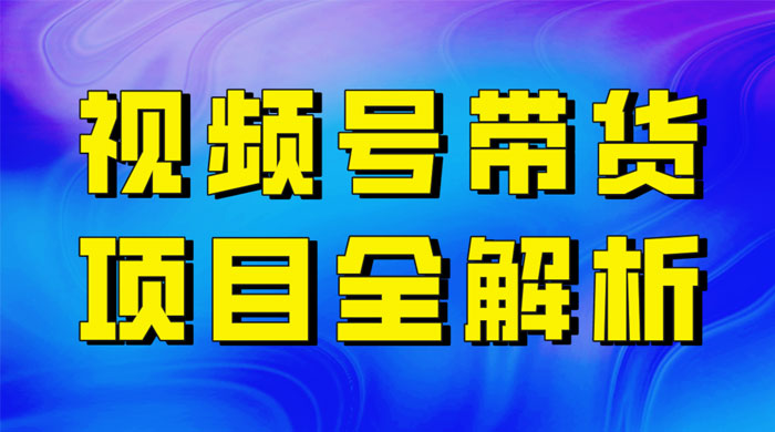 最近爆火的视频号卖俄品商品，项目详细拆解，收益高好操作！ - 项目资源网